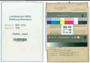 Entnazifizierung Josef Rother , geb. 23.01.1895 (Technischer Angestellter)