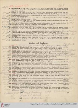 Waffen und Jagdgeräte (Nr. 464-500)