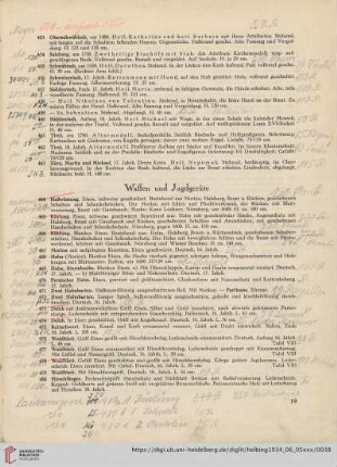 Waffen und Jagdgeräte (Nr. 464-500)