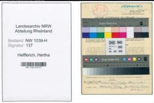 Entnazifizierung Hertha Helfferich , geb. 30.04.1885 ()