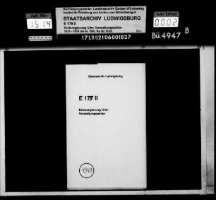 Gemeinderechtsverhältnisse in Gamerschwang, Granheim, Griesingen, Grötzingen, Herbertshofen, Hundersingen und Kirchbierlingen