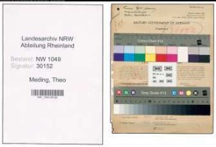 Entnazifizierung Theo Meding , geb. 30.09.1909 (Briefmarkenhaendler)