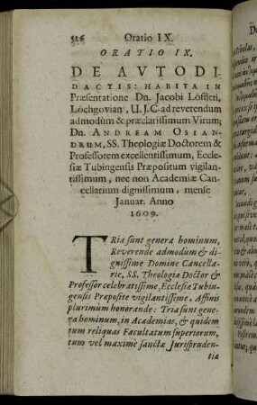 Oratio IX. De Autodidactis.