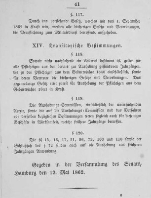 XIV. Transitorische Bestimmungen.