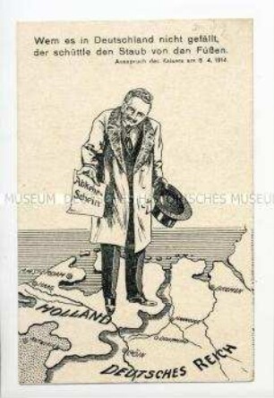 Karikatur zur Abdankung Wilhelms II.