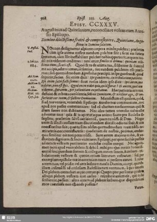 Epist. CCXXXV. Augustinus ad Quintianum, reconciliare volens eum Aurelio Episcopo