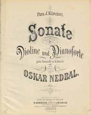 Sonate für Violine und Klavier, op. 9