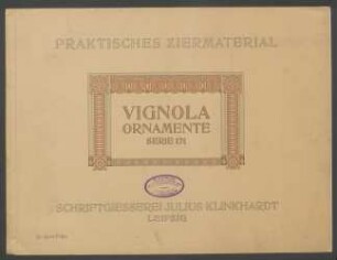 Praktisches Ziermaterial: Vignola Ornamente Serie 171, 55. Quart-Folge