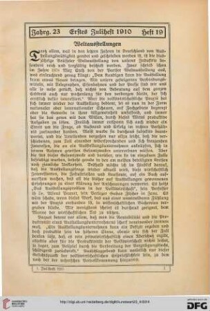 Heft 19 (1. Juliheft 1910)