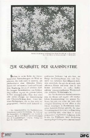 Zur Geschichte der Glasindustrie