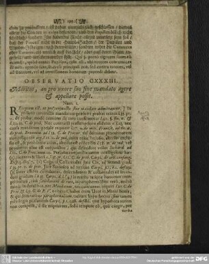 Observatio CXXXIII. Maritus, an pro uxore suo sine mandato agere & appellare possit