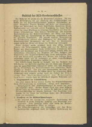 Beschluß des AfA-Bundesausschusses