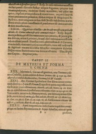 Caput II. De Materia Et Forma S. Coenae.