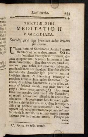143-163, Meditatio II. Pomeridiana