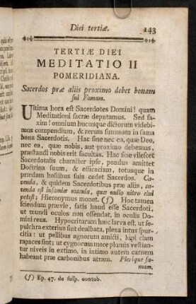 143-163, Meditatio II. Pomeridiana
