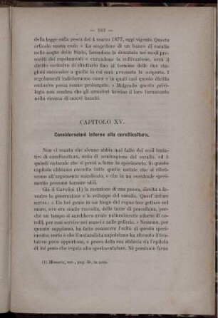Capitolo XV. Considerazioni intorno alla corallicoltura.