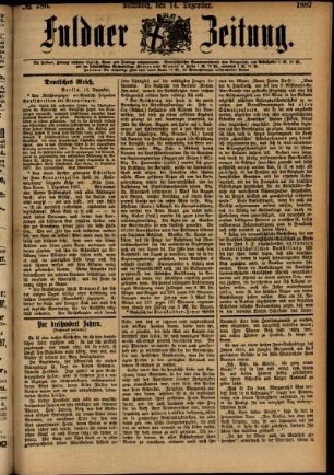 Ausgabe vom Mittwoch, den 14. Dezember 1887.