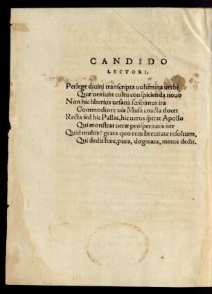 Candido Lectori.