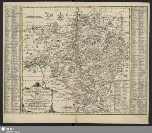 Accurate Geogr. Delineation Des Zu Dem Voigtlaendischen Creisses Und Derer Darinnen Befindlichen Aemmter Plauen Pausa u. Voigtsberg