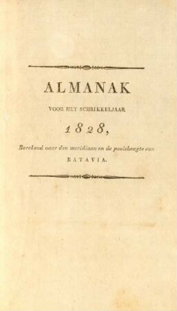 Almanak voor het jaar 1828