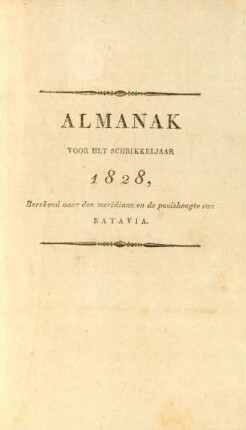 Almanak voor het jaar 1828