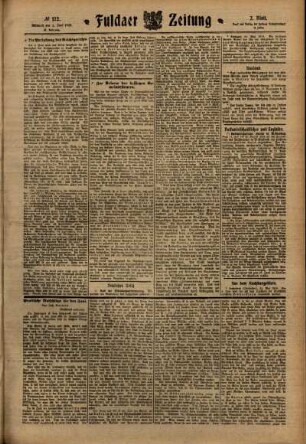 Zweite Ausgabe vom Mittwoch, den 01. Juni 1910.