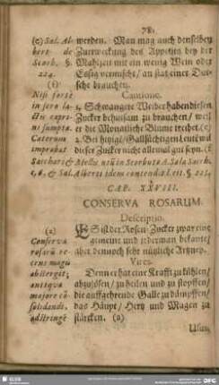 Cap. XXVIII. Conserva Rosarum