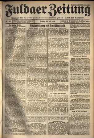 Ausgabe vom Freitag, den 20. Juli 1928.