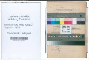 Entnazifizierung Hildegard Tischbierek , geb. 08.07.1901 (Studienraetin)