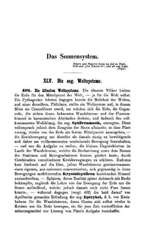 Das Sonnensystem.
