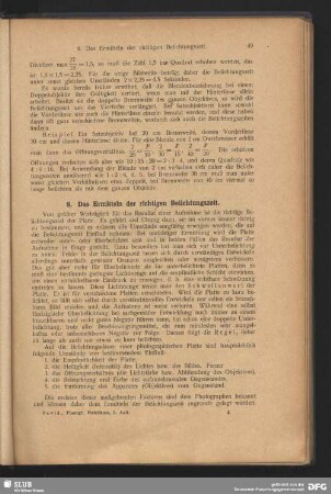 8. Das Ermitteln der richtigen Belichtungszeit