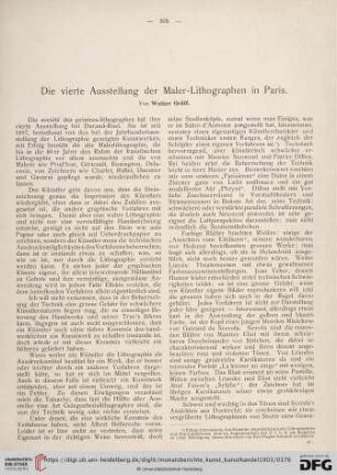 3: Die vierte Ausstellung der Maler-Lithographen in Paris