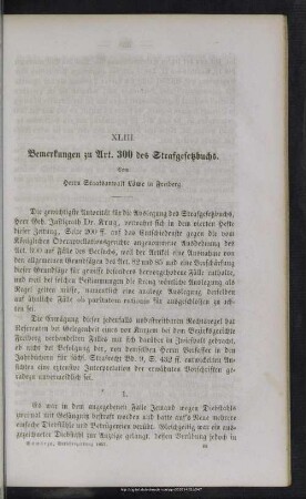 XLIII. Bemerkungen zu Art. 300 des Strafgesetzbuchs