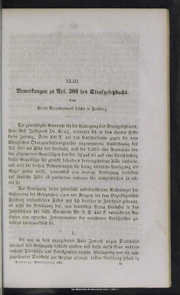 XLIII. Bemerkungen zu Art. 300 des Strafgesetzbuchs