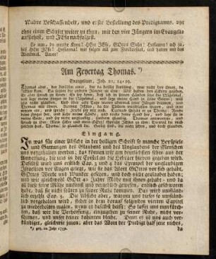 295-305, LXII. Am Feyertag Thomas