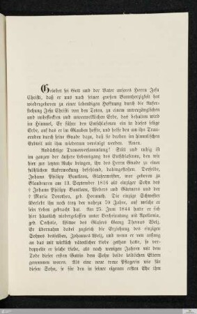 Leichenpredigt für Johann Philipp Bantleon