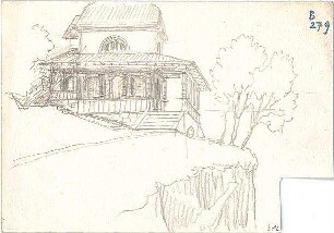 Thiersch, August ; Bad Reichenhall; Hl. Kreuz - Kapelle - Perspektive