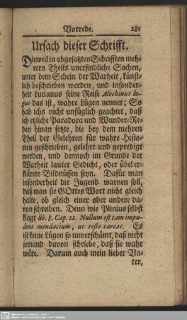 Ursach dieser Schrifft