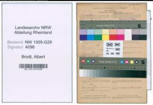 Entnazifizierung Albert Brodt , geb. 04.11.1883 (Bahnsekretaer)
