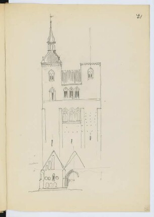 Stadtkirche, Seehausen: Ansicht (aus: Skizzen- und Fotoalbum 28)
