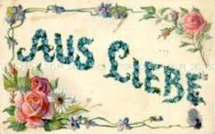 Postkarte mit Blumenmotiv