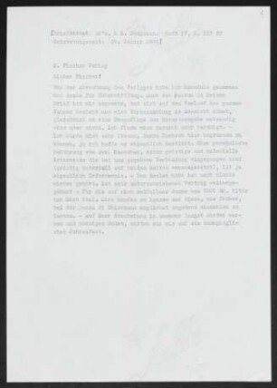 Brief von Gerhart Hauptmann an Samuel Fischer an S.-Fischer-Verlag 