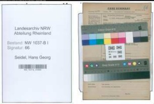 Entnazifizierung Hans Georg Seidel , geb. 23.12.1904 (Landgerichtsdirektor)