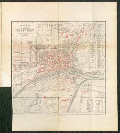 Plan der Universitätsstadt Tübingen von Stadtgeometer Eberhardt