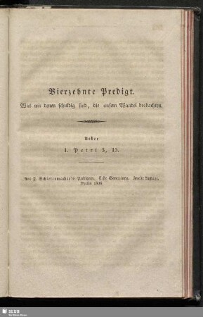 Vierzehnte Predigt. Was wir denen schuldig sind, die unsern Wandel beobachten