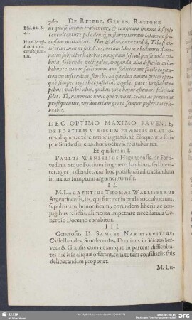Deo Optimo Maximo Favente, De Fortium Virorum Praemiis Orationes