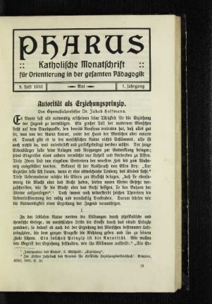 Autorität als Erziehungsprinzip