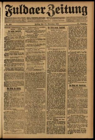 Ausgabe vom Freitag, den 22. Dezember 1916.