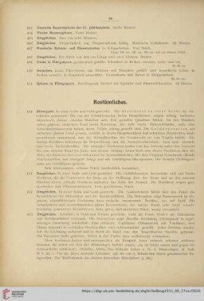 Kostümliches (Nr. 412-437)