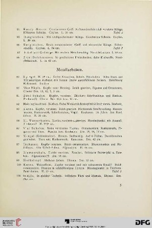 Metallarbeiten (Nr.89-194)